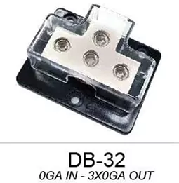 1 In 3 Out Low-Profile Triple-port RV Audio Power Splitter
